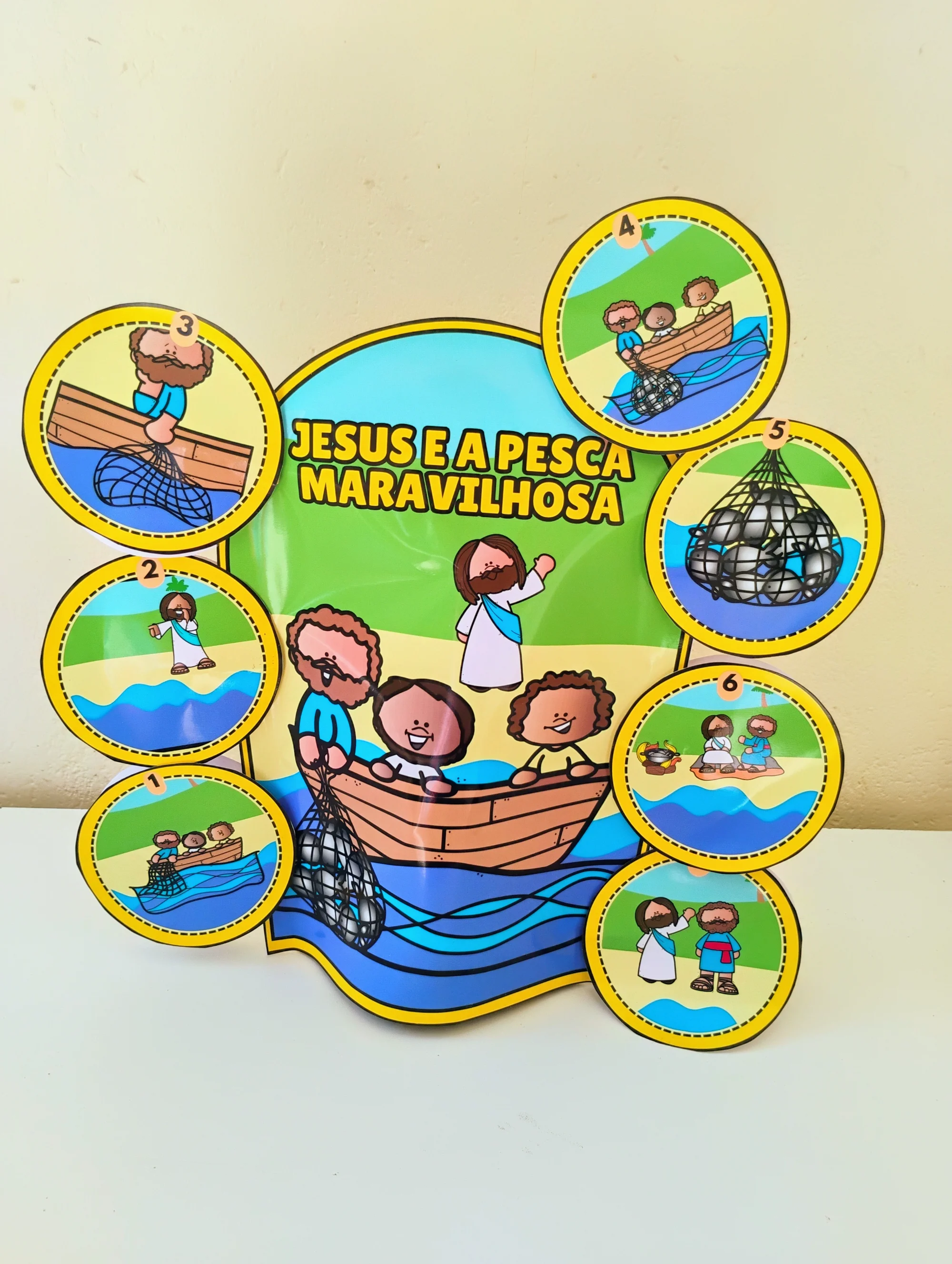 História Bíblica na Luva: Jesus e a Pesca Maravilhosa — amostra 1: Encante as crianças com esta linda história bíblica em…