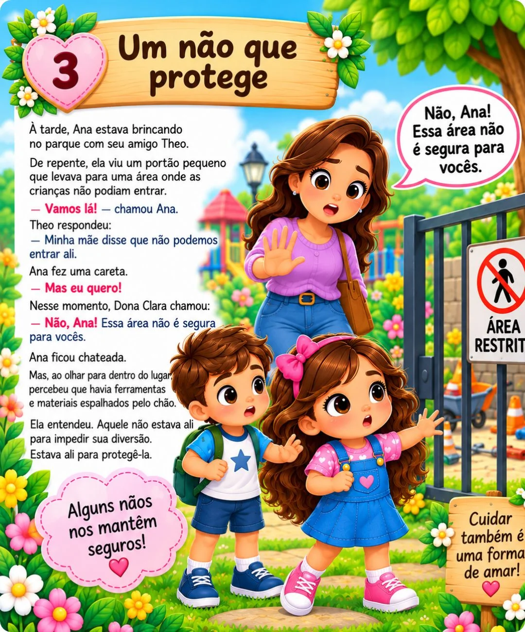 História de convivência para imprimir — Educação Infantil — amostra 3: O que está no PDF