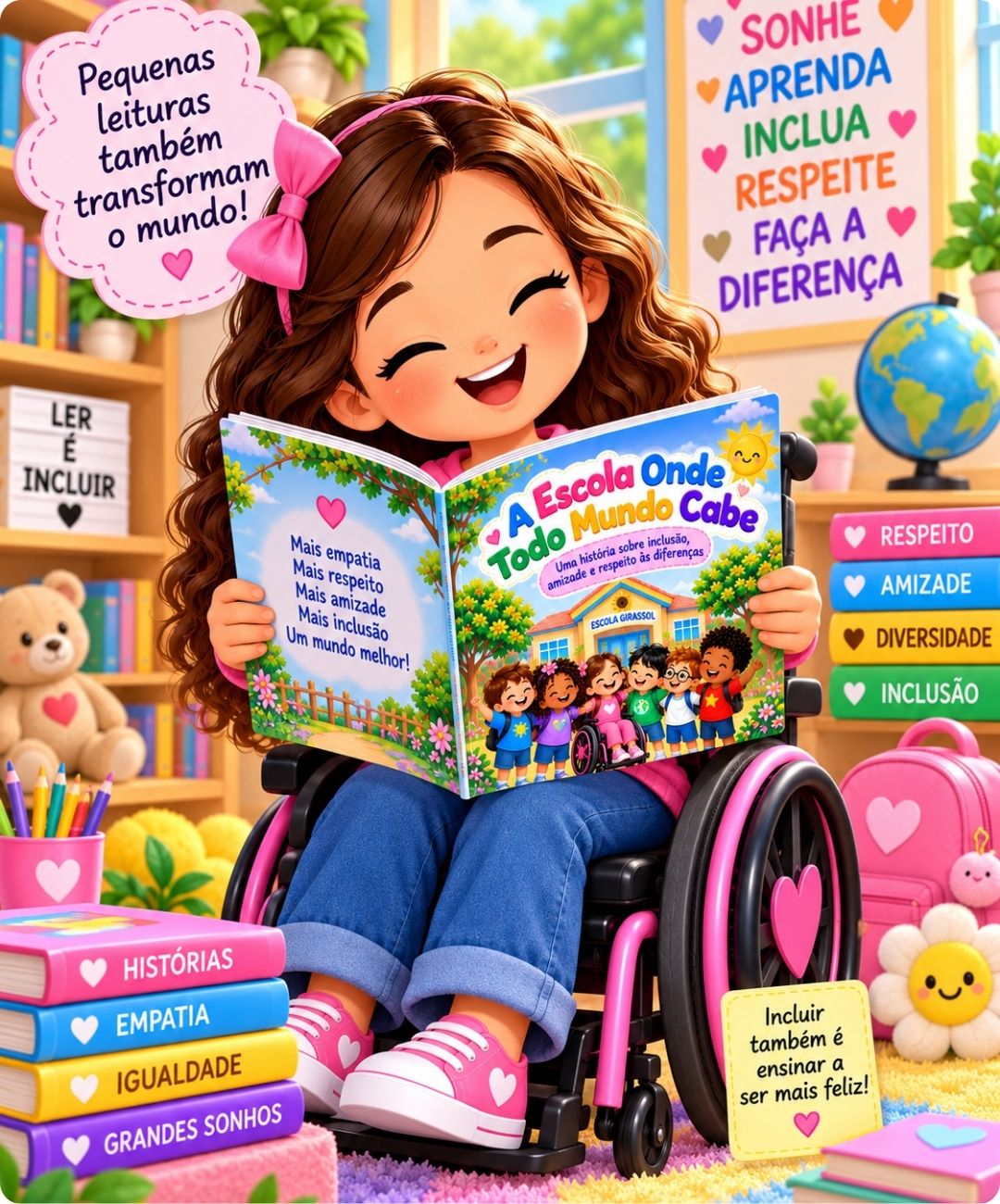 História de inclusão para imprimir na Educação Infantil — amostra 5: Leve a conversa sobre diferenças para a roda de…