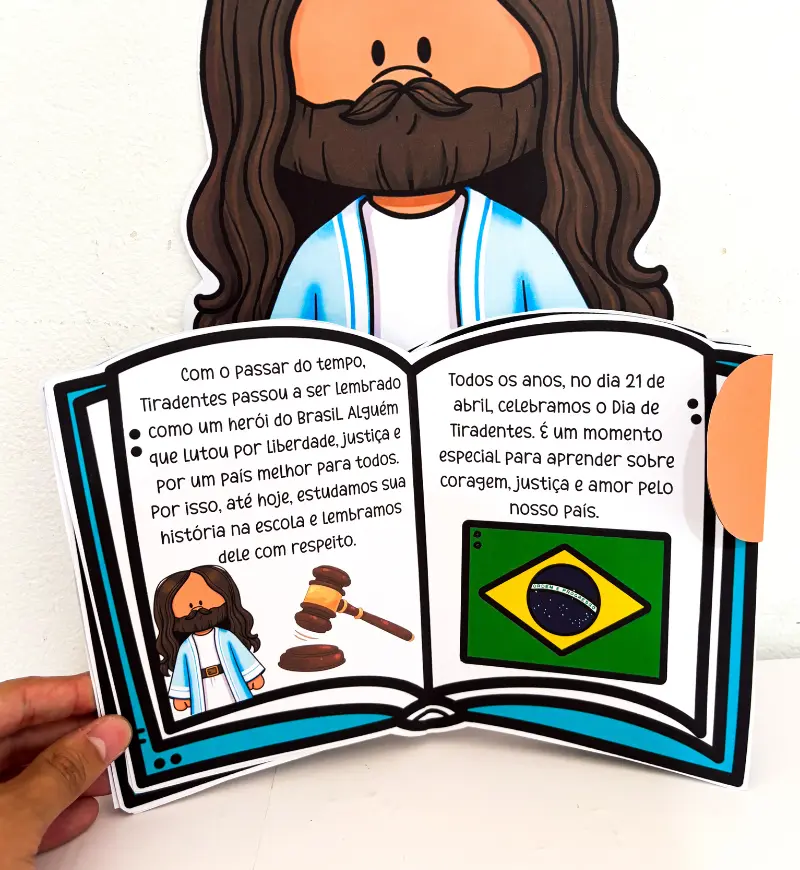 História de Tiradentes: livro 3D em PDF para imprimir — amostra 2: O que vem no material