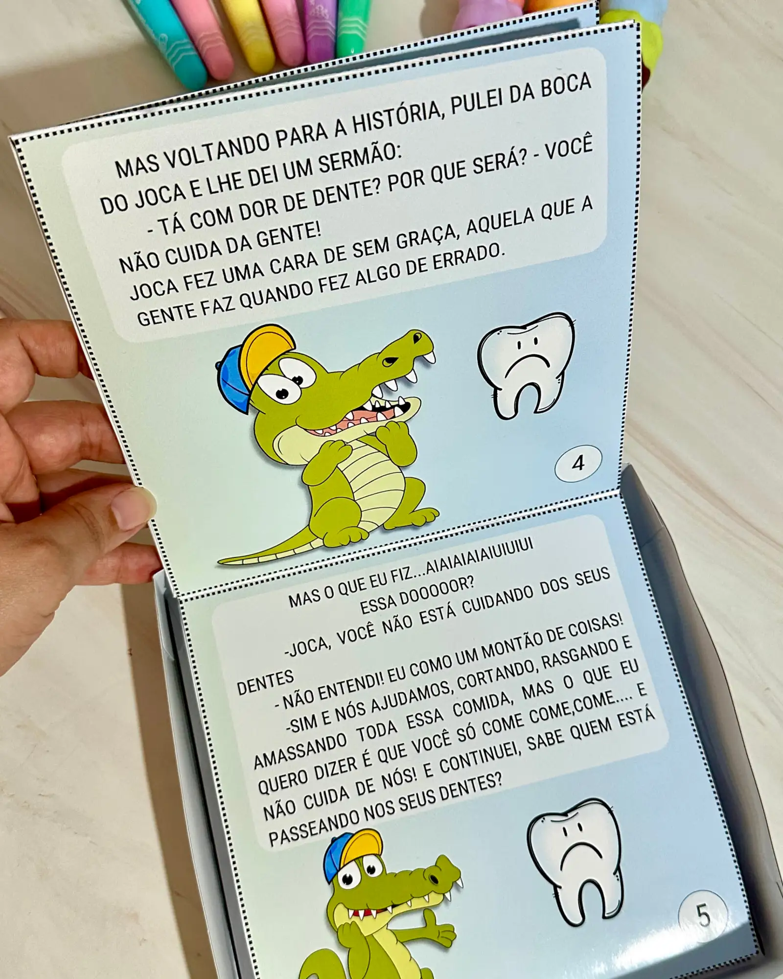 História Jacaré com Dor de Dente – PDF para Imprimir — amostra 5: O arquivo 'História Jacaré com Dor de Dente' é um recurso…