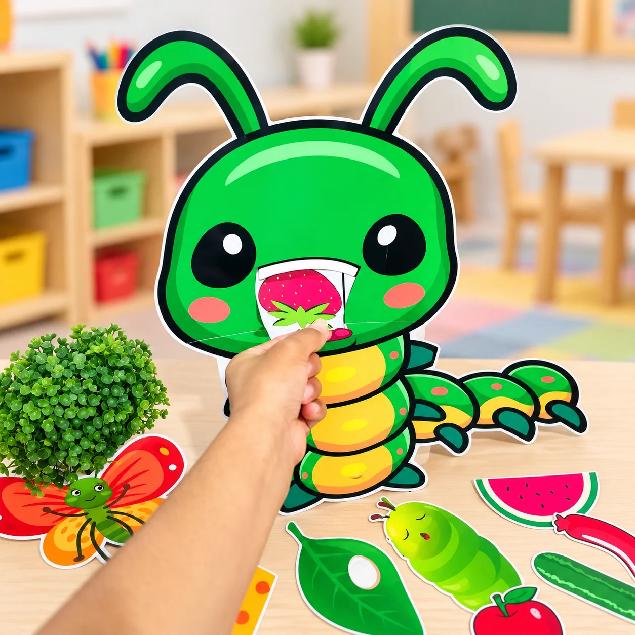 História Lagarta Comilona – Recurso para Educação Infantil — amostra 2: O que está incluído no arquivo?
