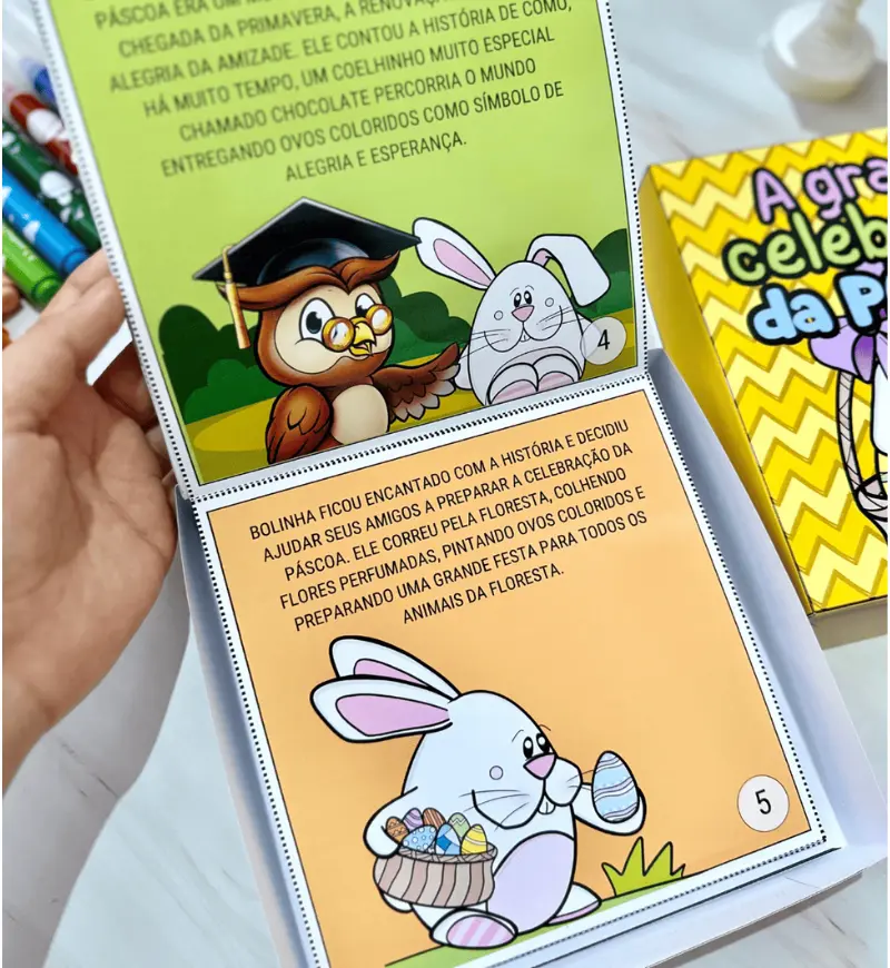 História na Caixa: A Grande Celebração da Páscoa em PDF — amostra 2: O que acompanha o material