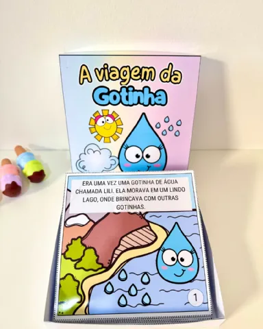 História na Caixa “A viagem da Gotinha” — amostra 4: História na Caixa “A viagem da Gotinha” para trabalhar o ciclo da água…