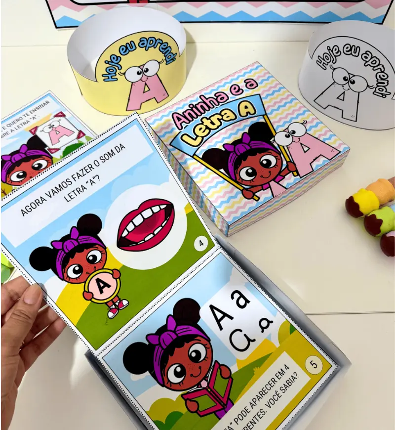 História na Caixa Letra A: Aninha, Cartaz e Coroas em PDF — amostra 3: Como usar em sala de aula