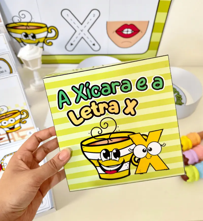 História na Caixa Letra X: kit em PDF com cartaz e coroas — Alfabetização para Educação Infantil: Explore a letra X com uma…
