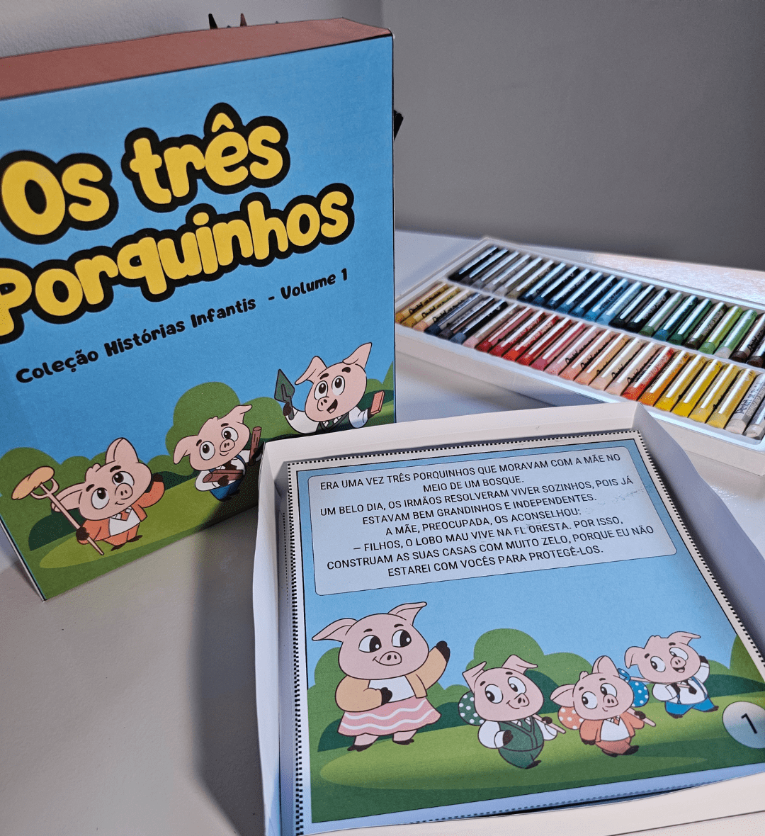 História na Caixa: Os Três Porquinhos para Contação — amostra 1: História na Caixa: um jeito visual de contar Os Três…