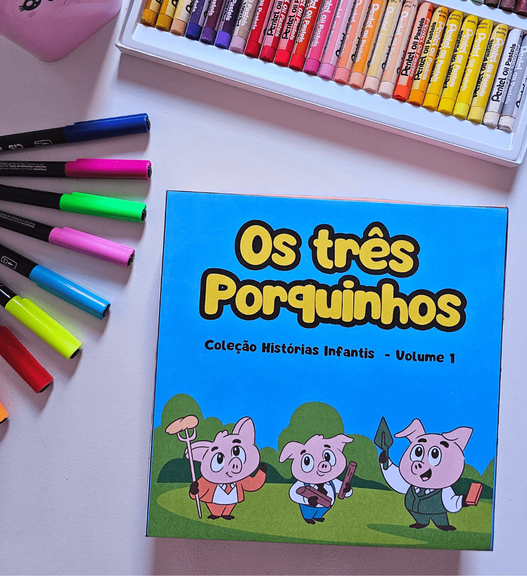 História na Caixa: Os Três Porquinhos para Contação — capa do material