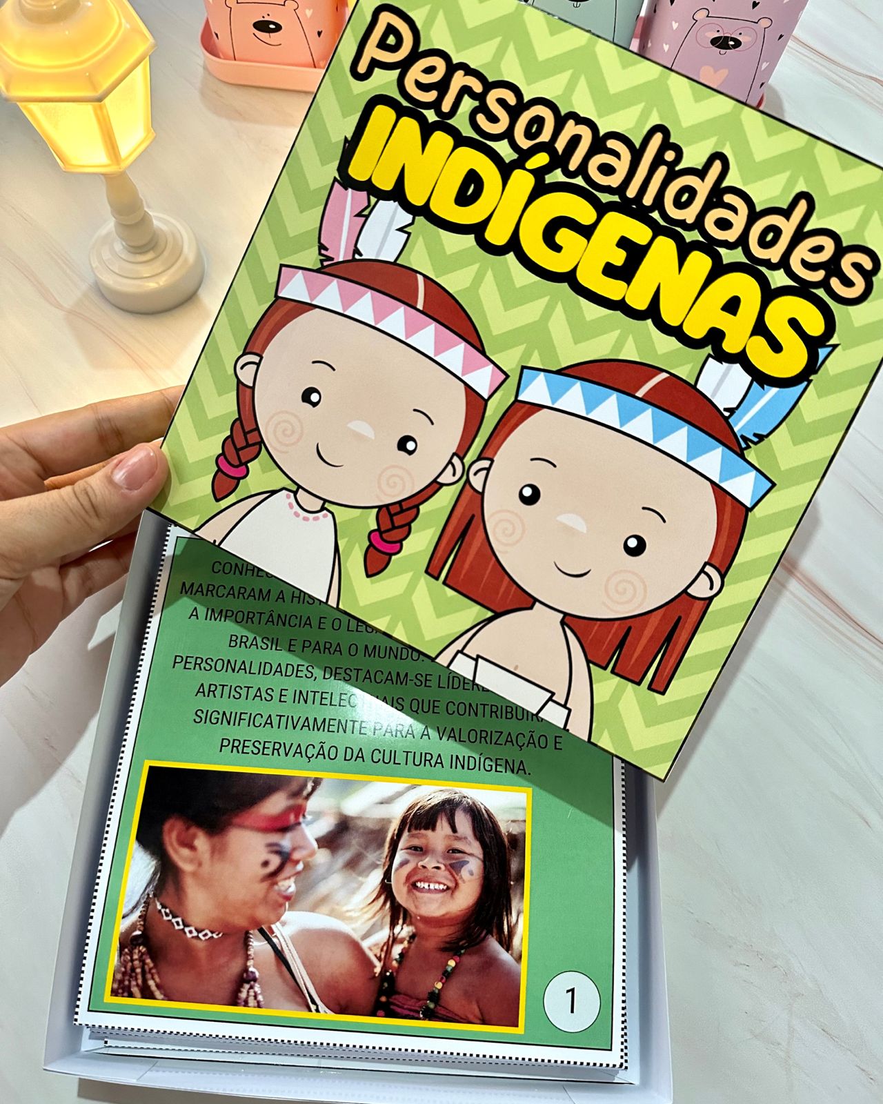 História na caixa: personalidades indígenas | Educação Infantil — capa do material