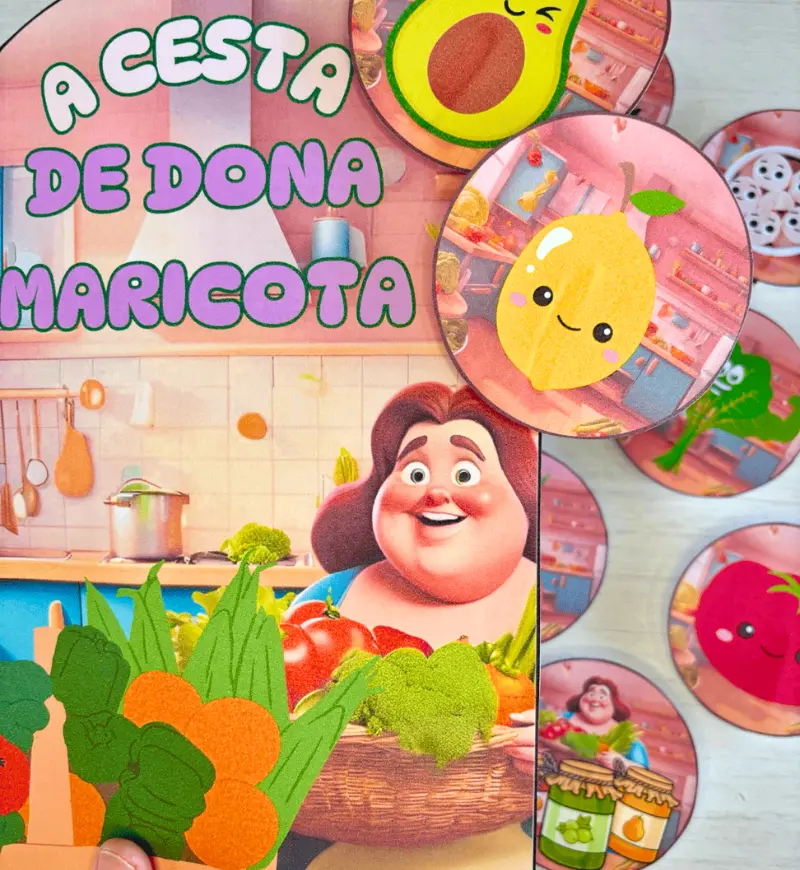 História na Luva: A Cesta de Dona Maricota em PDF — amostra 2: O que vem no material