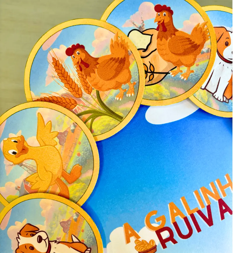 História na Luva: A Galinha Ruiva em PDF para Imprimir — amostra 1: A Galinha Ruiva: história na luva para Educação Infantil