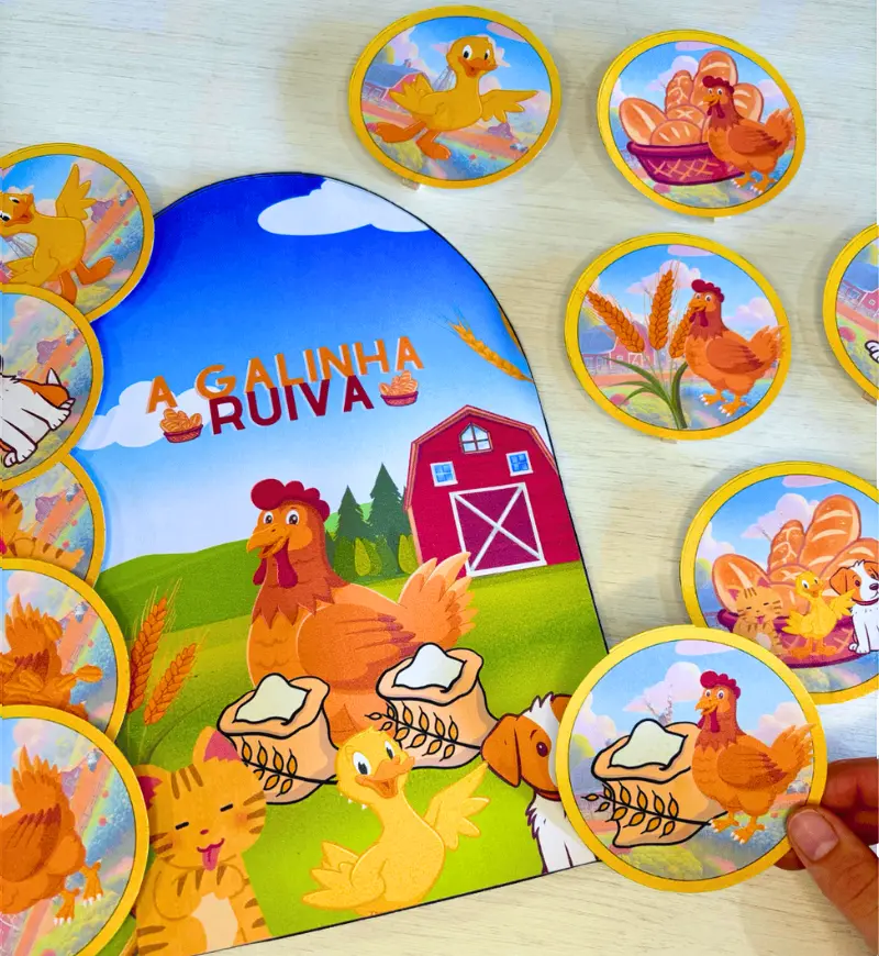 História na Luva: A Galinha Ruiva em PDF para Imprimir — Português para Educação Infantil: Leve A Galinha Ruiva para a…