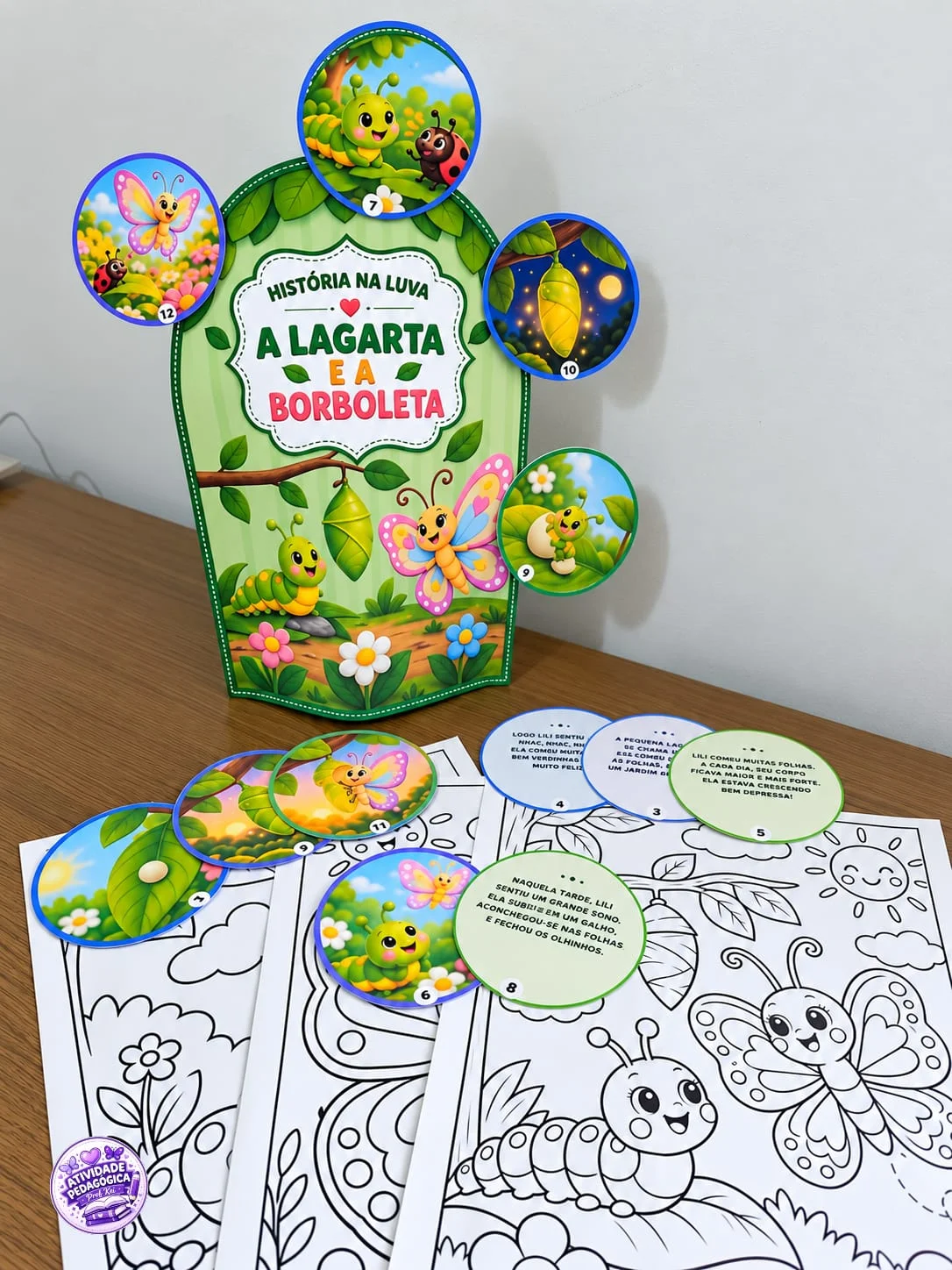 HISTÓRIA NA LUVA – A LAGARTA E A BORBOLETA 🐛💕 — amostra 1: Uma maneira lúdica e encantadora de contar a história da…