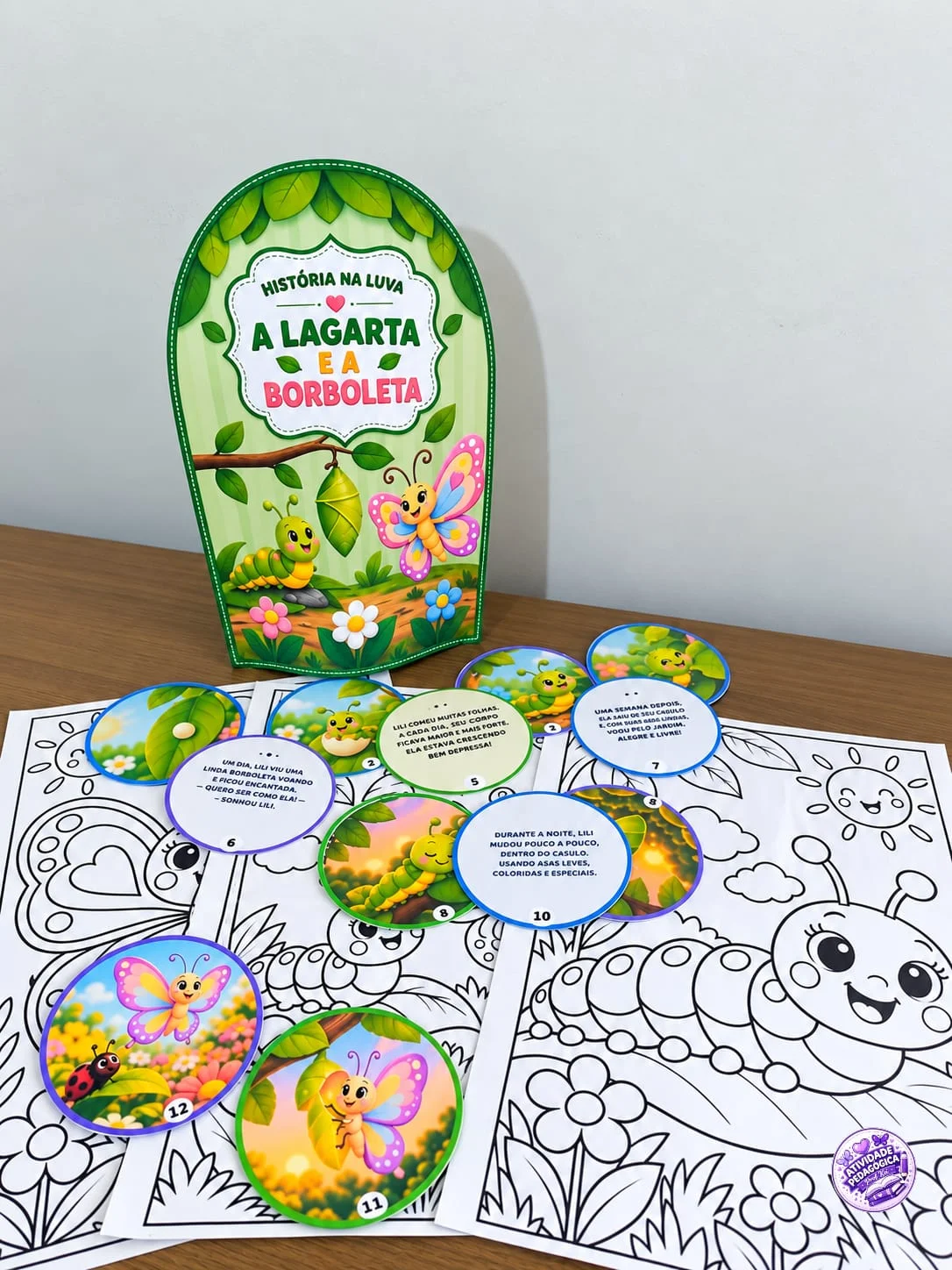 HISTÓRIA NA LUVA – A LAGARTA E A BORBOLETA 🐛💕 — amostra 2: Uma maneira lúdica e encantadora de contar a história da…