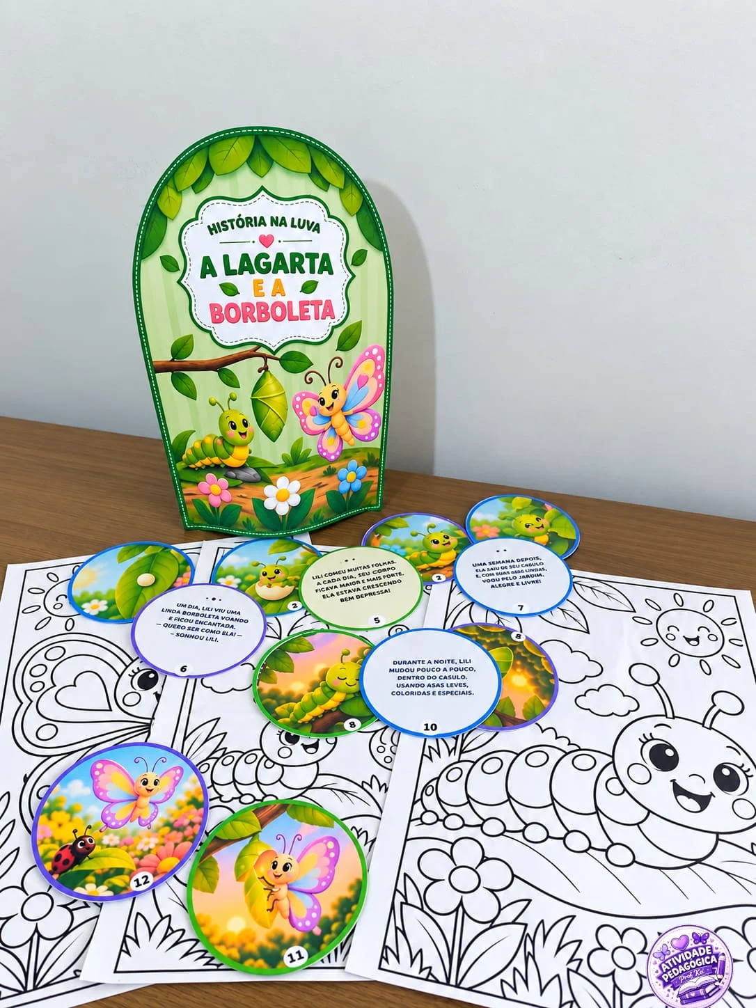 HISTÓRIA NA LUVA – A LAGARTA E A BORBOLETA 🐛💕 — amostra 3: Uma maneira lúdica e encantadora de contar a história da…