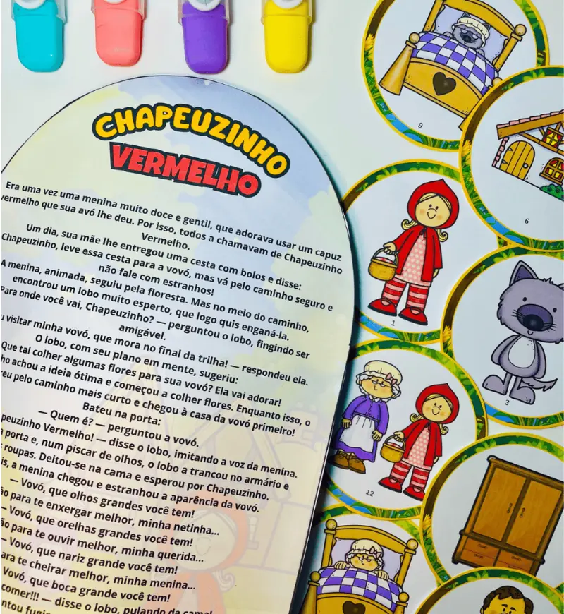 História na Luva Chapeuzinho Vermelho: PDF para Contação — amostra 3: Como usar em sala de aula