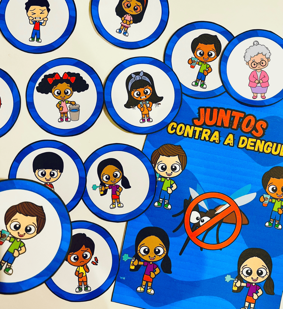 História na Luva Dengue: Juntos na Prevenção — amostra 4: Como usar em sala de aula