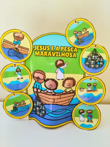 História na Luva - Jesus e a Pesca Maravilhosa — amostra 2: 📚História Bíblica na Luva: Jesus e a Pesca Maravilhosa📚 👉Um…