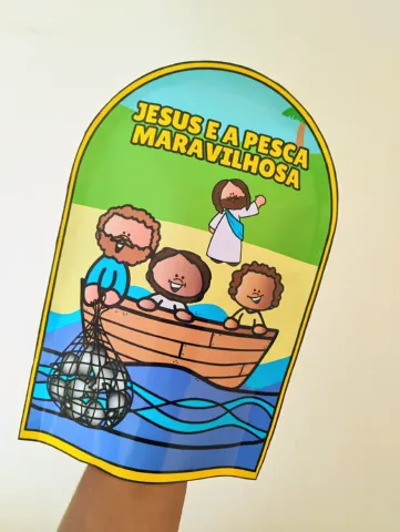 História na Luva - Jesus e a Pesca Maravilhosa — amostra 5: 📚História Bíblica na Luva: Jesus e a Pesca Maravilhosa📚 👉Um…