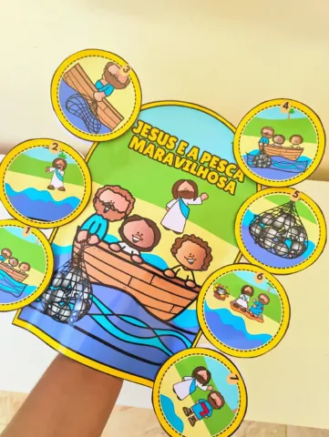 História na Luva - Jesus e a Pesca Maravilhosa — capa do material