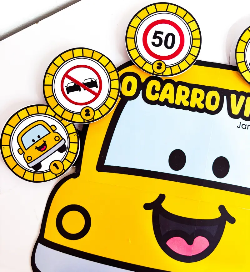 História na luva: O Carro Vrum para a Semana do Trânsito — amostra 5: Explore a segurança no trânsito com uma luva em…