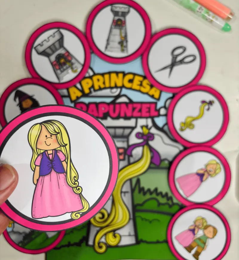História na Luva Rapunzel: PDF para Contação de Histórias — amostra 3: Como usar em sala de aula