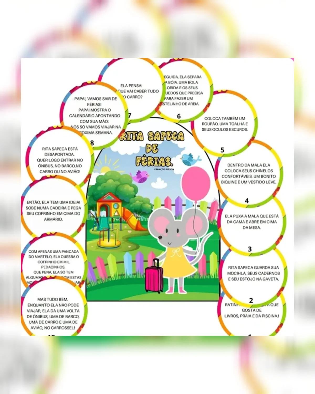 🐭✨ HISTÓRIA NA LUVA – RITA SAPECA DE FÉRIAS! ✨🏖️ — amostra 2: Uma proposta lúdica e divertida para trabalhar nas férias…
