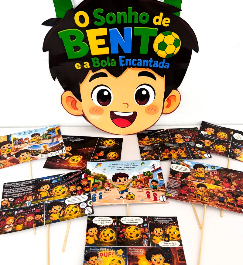 História na Sacola: O Sonho de Bento e a Bola Encantada — amostra 1: História na sacola para uma leitura participativa