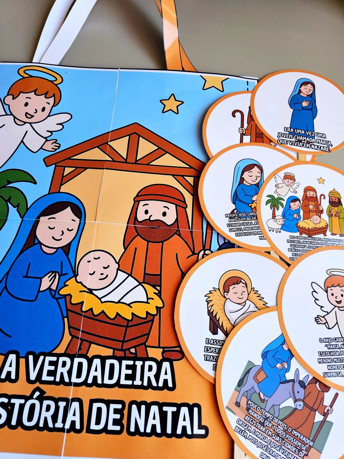 História na sacola O verdadeiro Natal — amostra 2: 🌟 Kit Contação de História: A Verdadeira História de Natal (Arquivo…