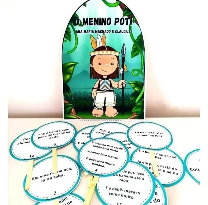 História O menino Poti — amostra 2: Total de folhas 8 páginas A4