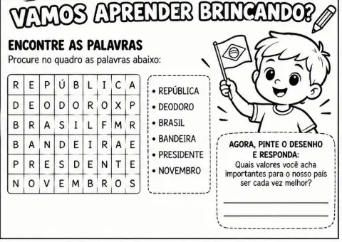 HISTÓRIA - PORTUGUÊS JORNAL LÚDICO PROCLAMAÇÃO DA REPÚBLICA — amostra 5: Habilidades BNCC
