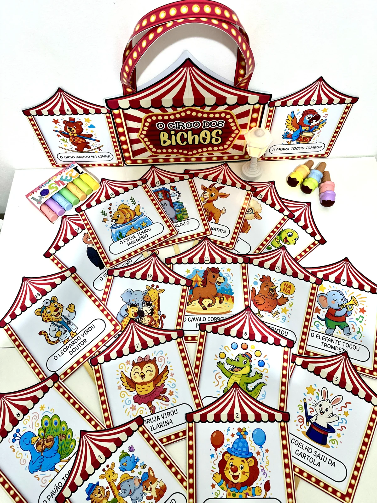História Rimada na Sacola O Circo dos Bichos Educação Infantil — capa do material