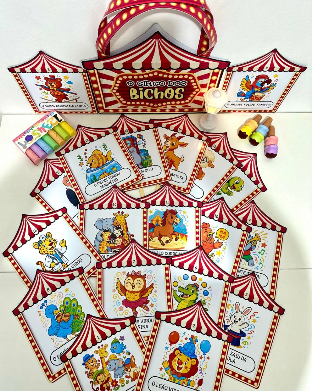 História Rimada na Sacola – O Circo dos Bichos — capa do material