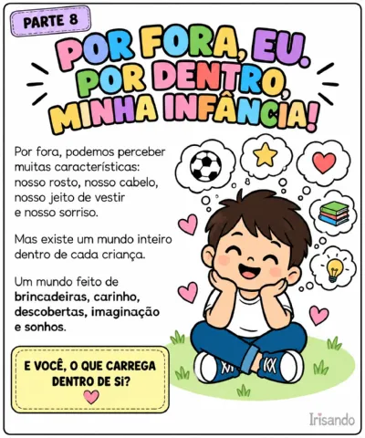 História sobre a infância - Dia das crianças — amostra 3: Uma história infantil ilustrada em 8 partes para conversar sobre…
