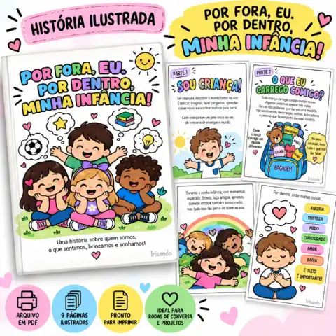 História sobre a infância - Dia das crianças — capa do material
