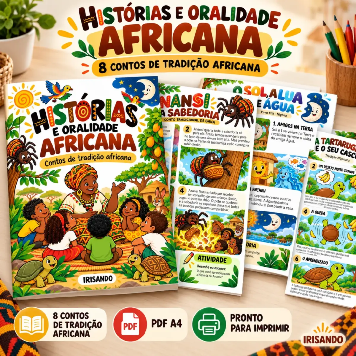 Histórias e Oralidade Africana | Consciência Negra — Alfabetização para Educação Infantil: 8 contos de tradição africana…