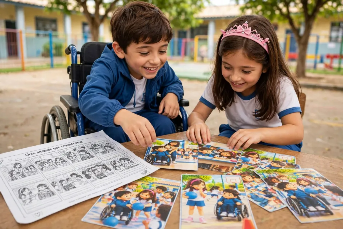 Histórias Inclusivas - Educação Infantil / Inclusão — amostra 1: Cards com imagens sobre a temática inclusiva
