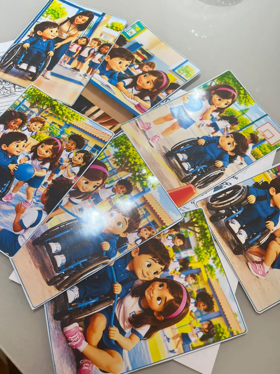 Histórias Inclusivas - Educação Infantil / Inclusão — amostra 2: Cards com imagens sobre a temática inclusiva