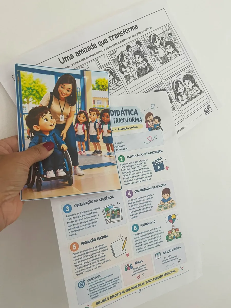 Histórias Inclusivas - Educação Infantil / Inclusão — amostra 3: Cards com imagens sobre a temática inclusiva