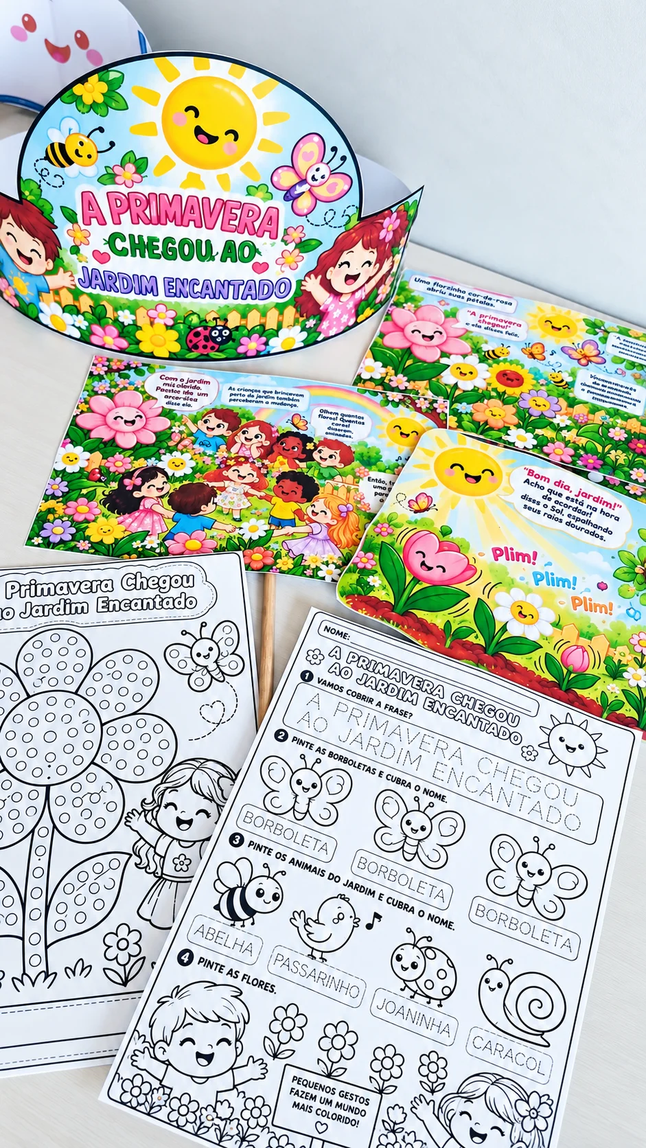 Historinha Da Primavera – O Jardim Encantado — amostra 6: ✔ Educação Infantil ✔ Contação de histórias ✔ Atividades sobre a…