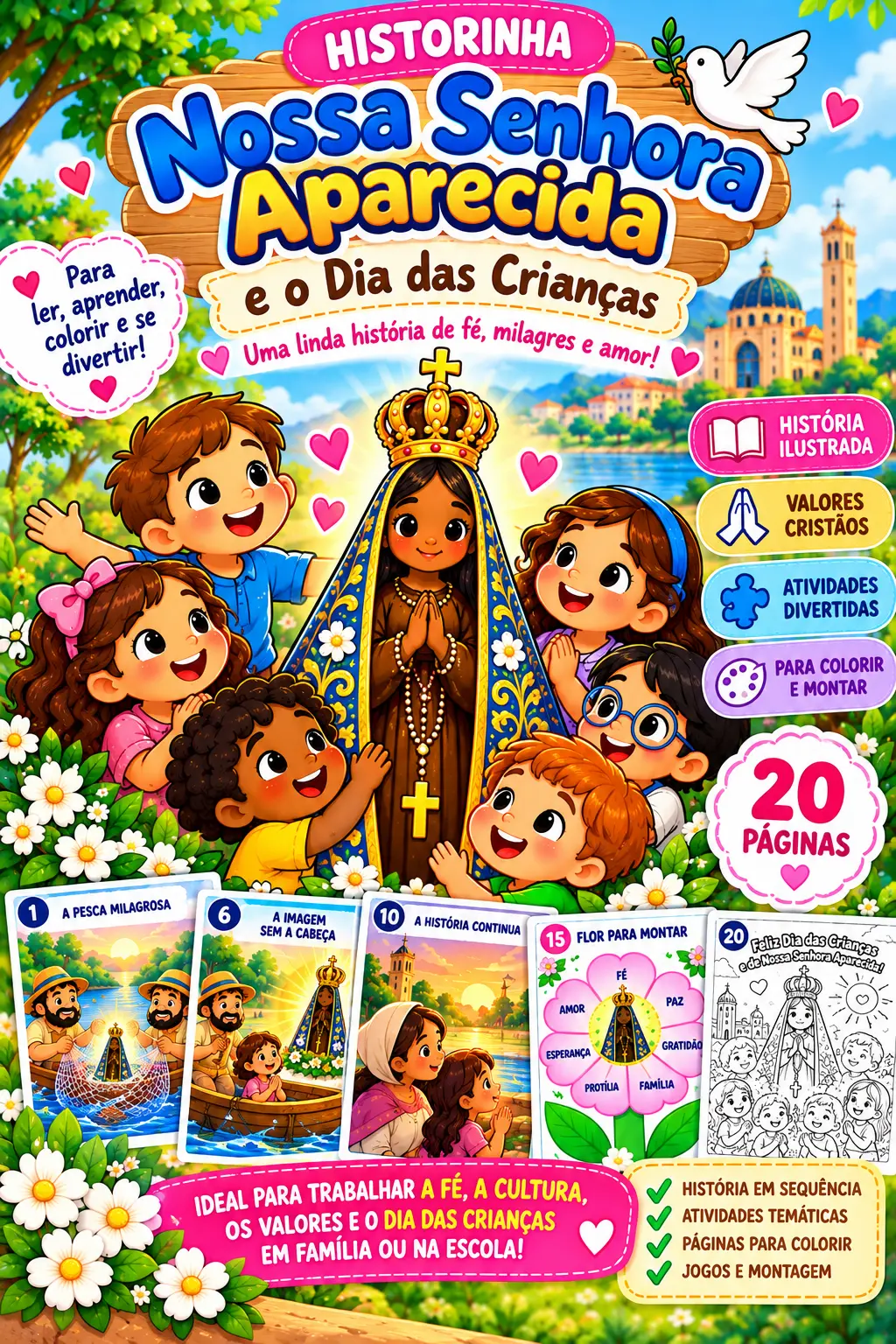 HISTORINHA NOSSA SENHORA APARECIDA E O DIA DAS CRIANÇAS EM PDF — amostra 1: Descrição curta: 📖 Uma linda historinha…