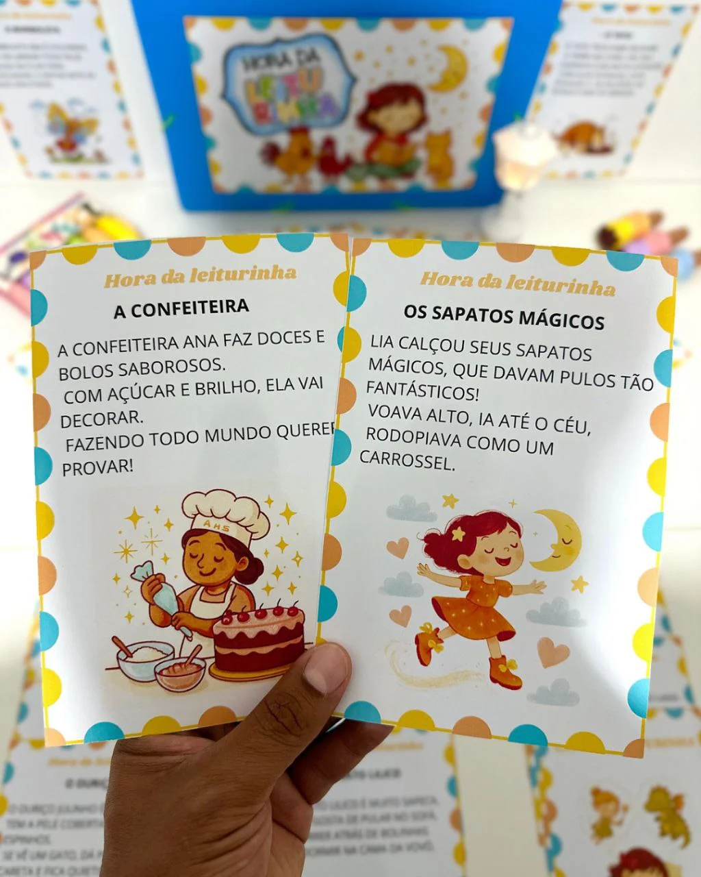 Hora da Leiturinha – 50 Textos para Treino de Leitura — amostra 3: O Material Hora da Leiturinha foi desenvolvido para…
