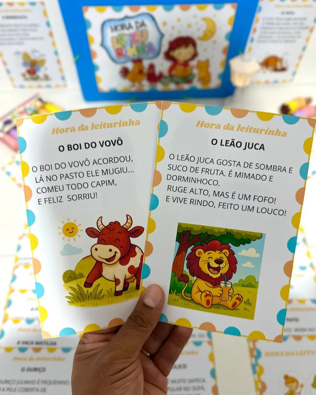 Hora da Leiturinha – 50 Textos para Treino de Leitura — amostra 5: O Material Hora da Leiturinha foi desenvolvido para…