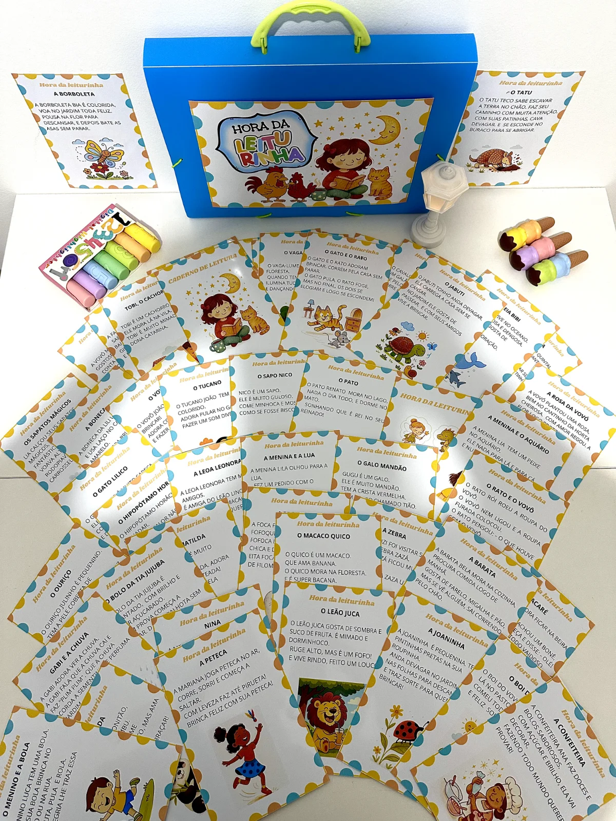 Hora da Leiturinha com pequenos textos para treino de leitura — amostra 1: Material Hora da Leiturinha com diversos…