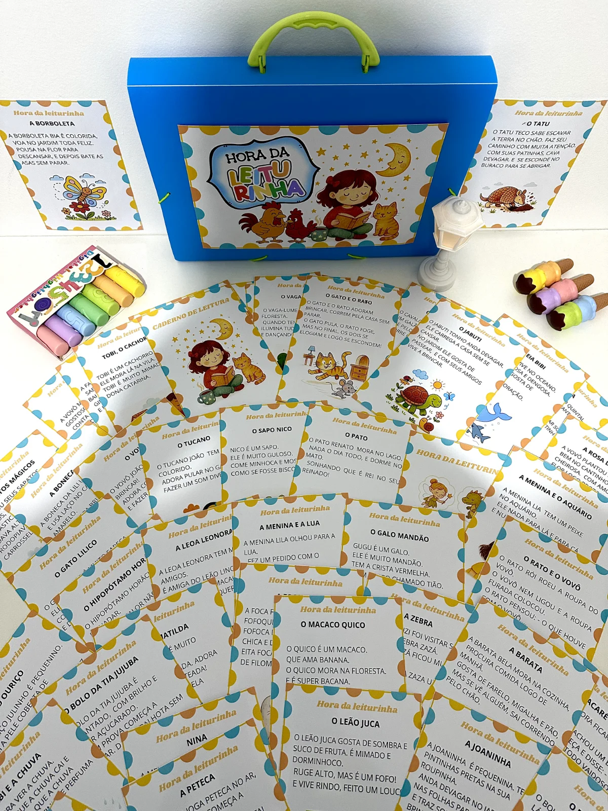 Hora da Leiturinha com pequenos textos para treino de leitura — amostra 2: Material Hora da Leiturinha com diversos…