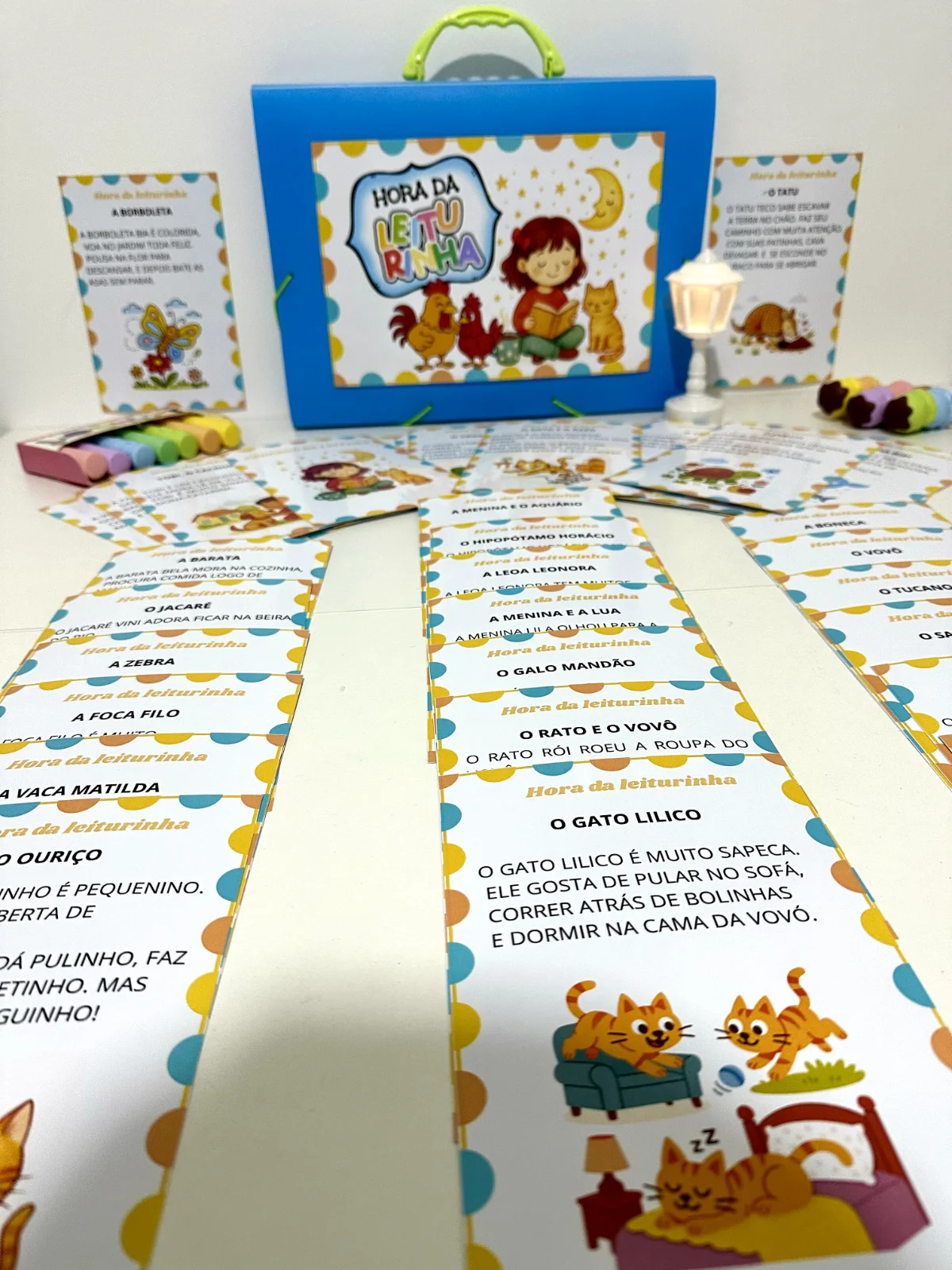 Hora da Leiturinha com pequenos textos para treino de leitura — amostra 3: Material Hora da Leiturinha com diversos…