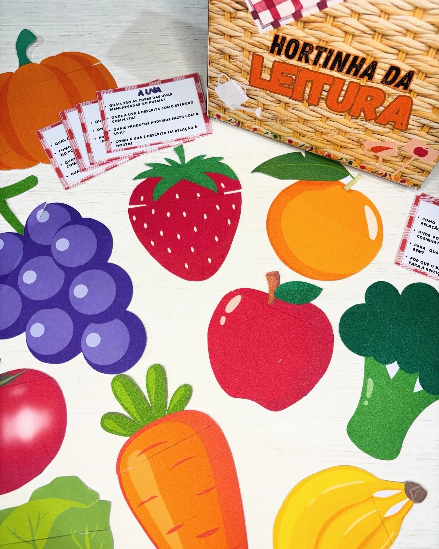 Hortinha da Leitura — Frutas, Verduras e Alfabetização — amostra 3: Recurso lúdico que une leitura e alimentação saudável…