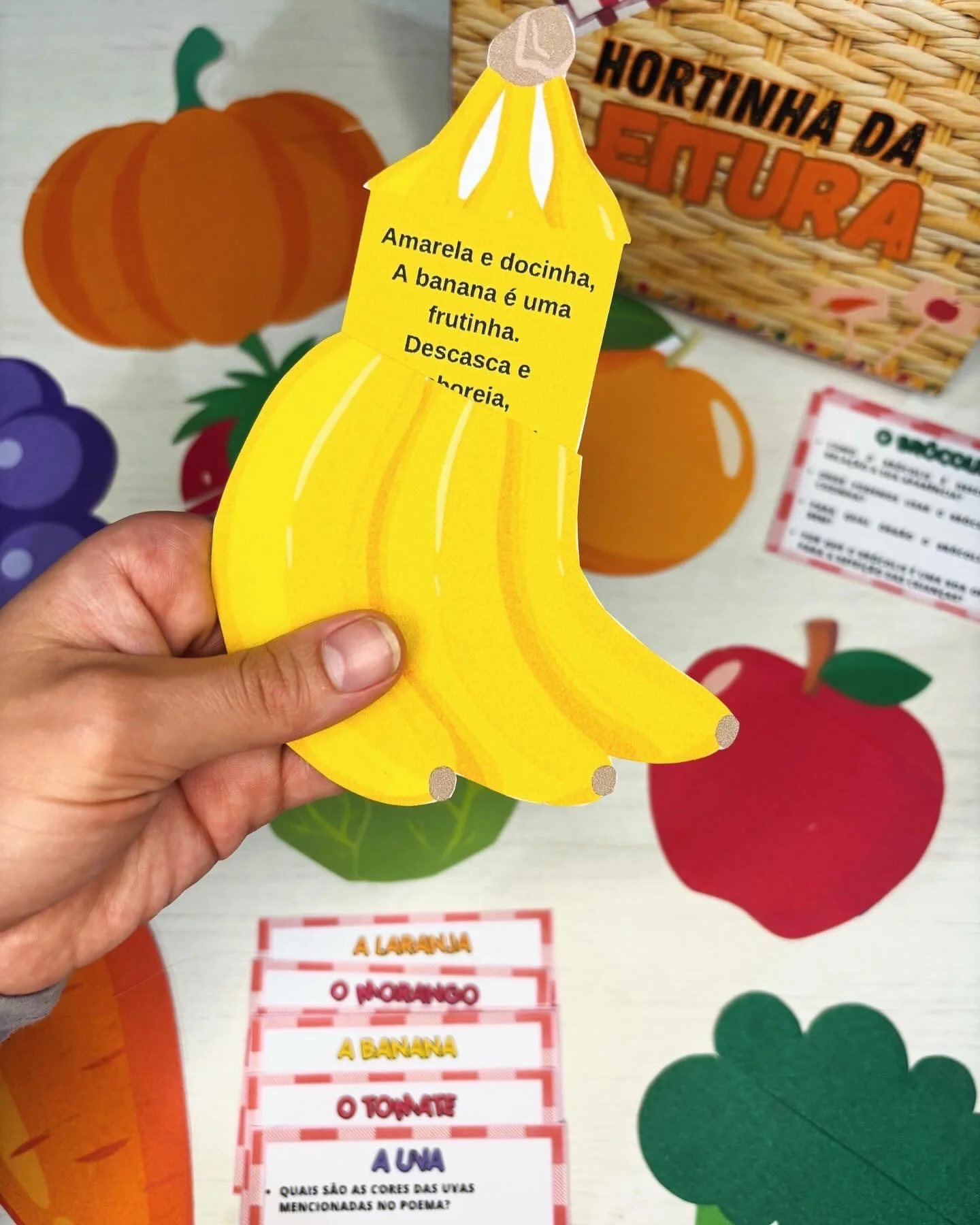 Hortinha da Leitura — Frutas, Verduras e Alfabetização — amostra 6: Recurso lúdico que une leitura e alimentação saudável…