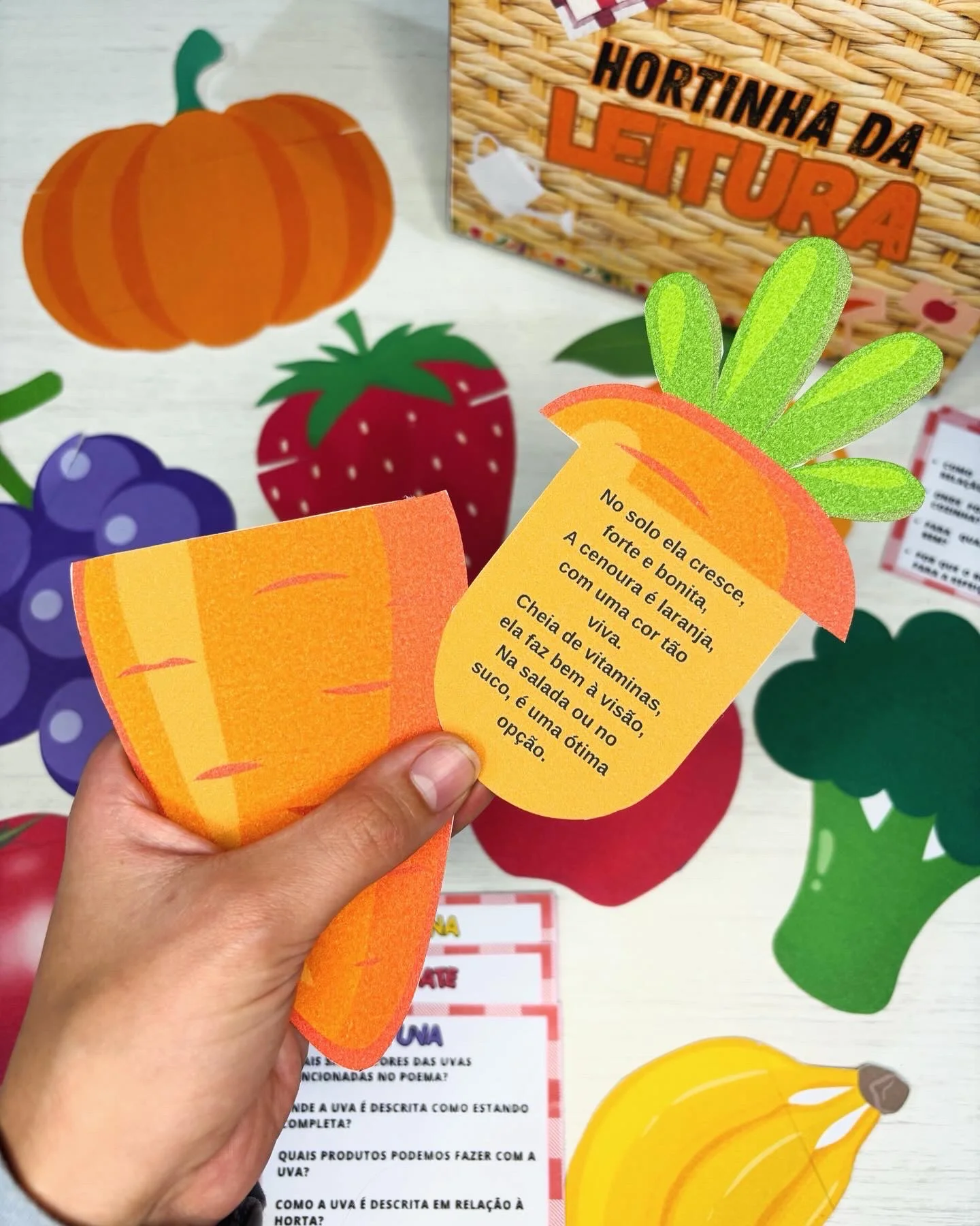 Hortinha da Leitura — Frutas, Verduras e Alfabetização — amostra 7: Recurso lúdico que une leitura e alimentação saudável…