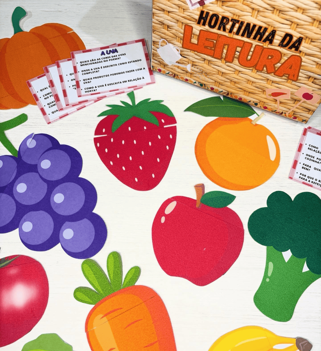 Hortinha da Leitura: Poemas e Interpretação para Alfabetização — amostra 2: O que vem no material
